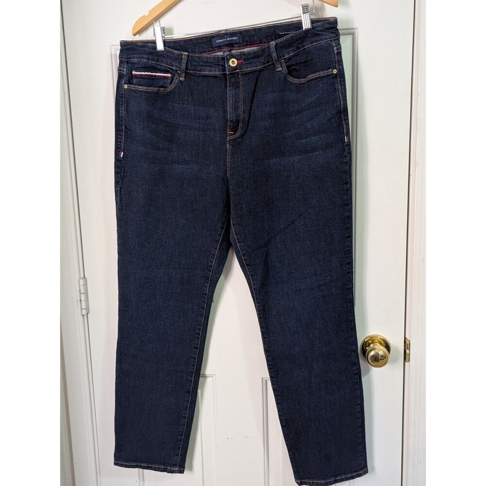 Tommy Hilfiger Jeans Women's 16 Raleigh High Rise Dark Wash Denim Classic